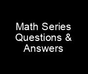 Math Series Questions MCQS