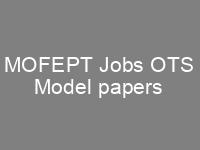 MOFEPT Jobs OTS Sample Papers 